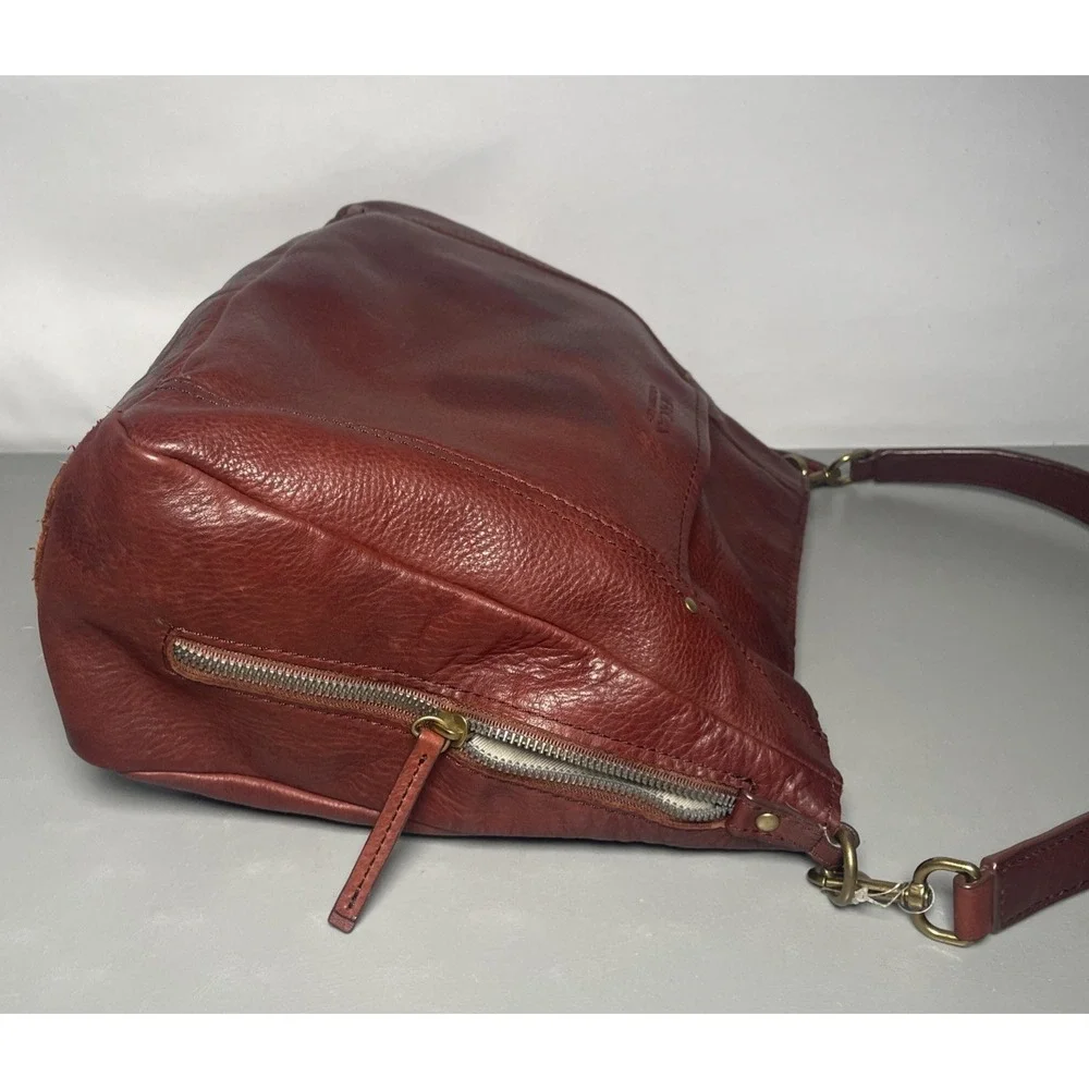 American Leather Co. Burgundy Shoulder Bag